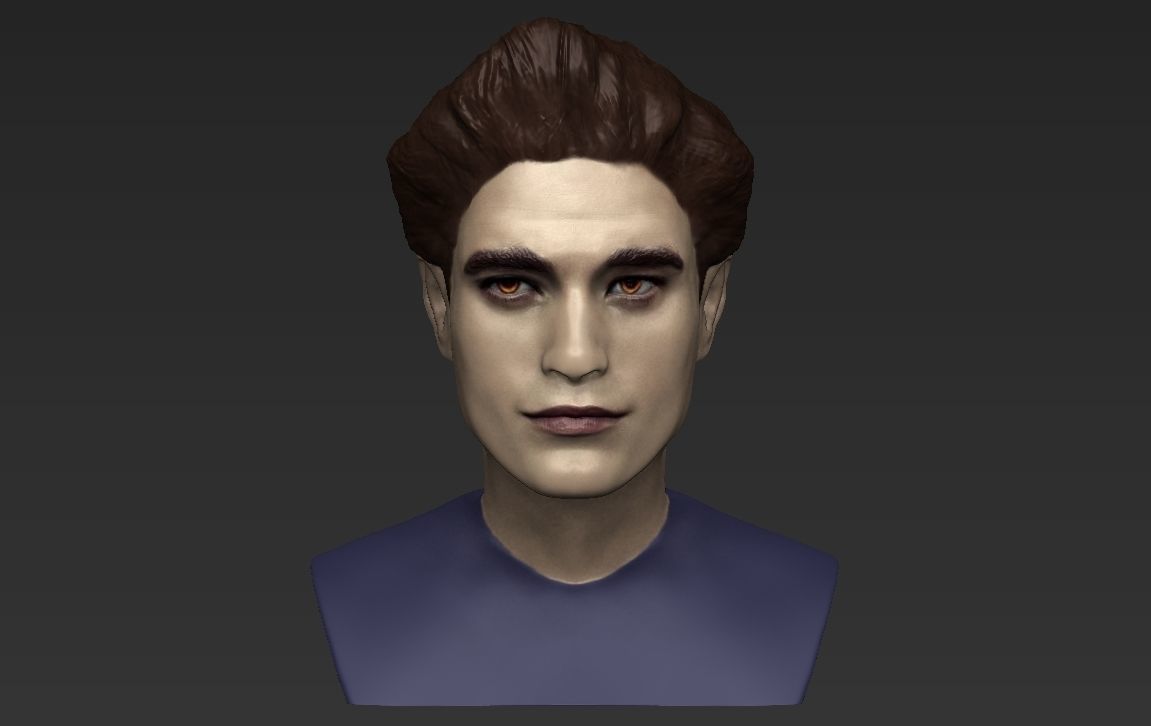 Edward Cullen Twilight Pattinson bust full color 3D printing 3D print model_20