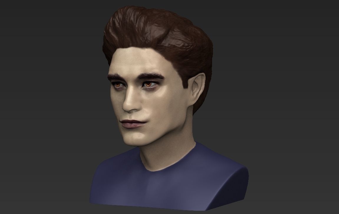 Edward Cullen Twilight Pattinson bust full color 3D printing 3D print model_21