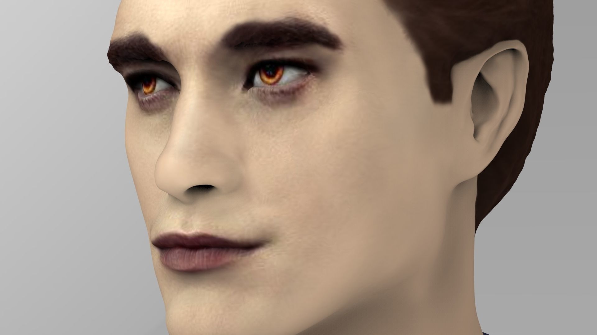 Edward Cullen Twilight Pattinson bust full color 3D printing 3D print model_15