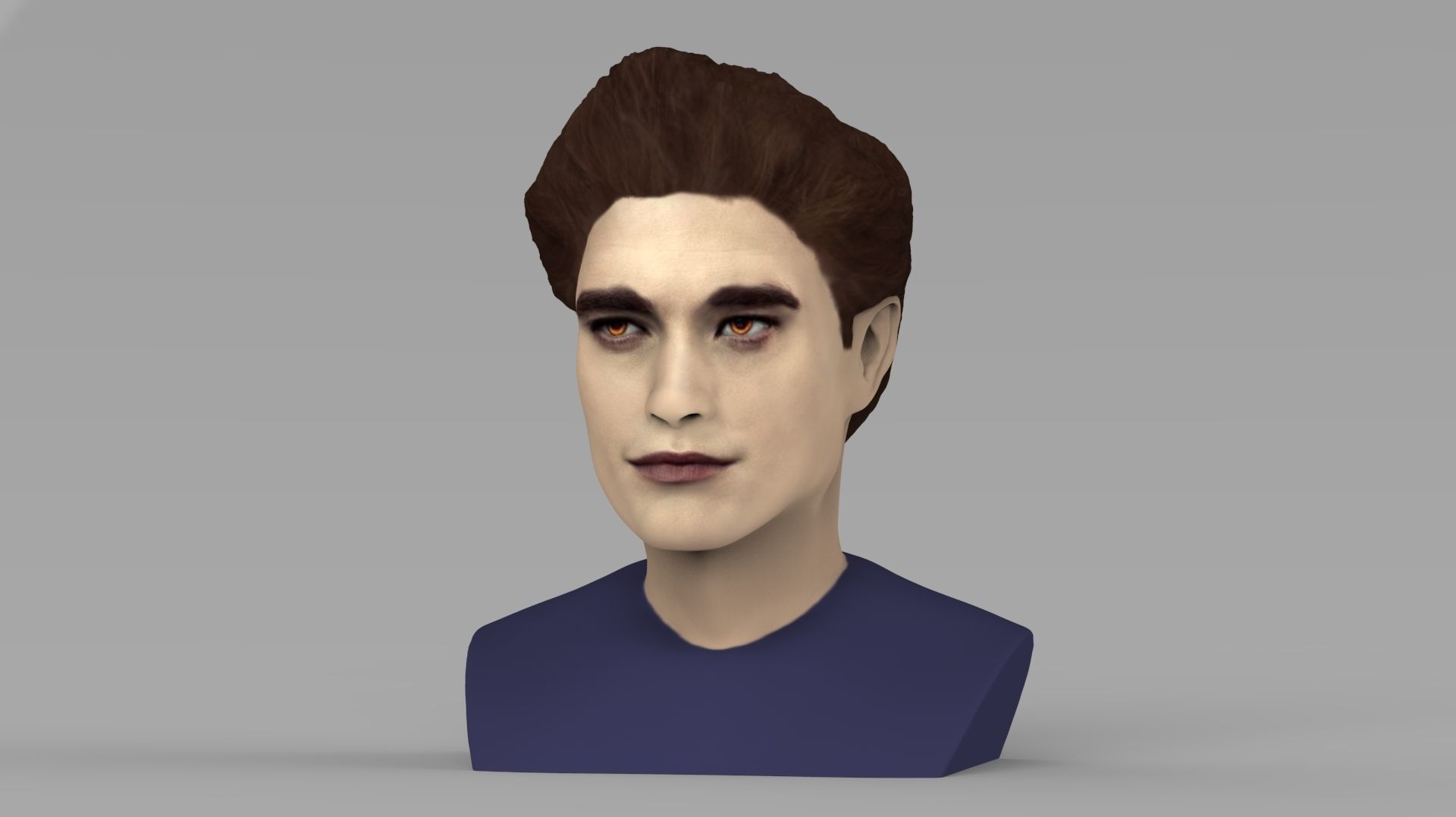 Edward Cullen Twilight Pattinson bust full color 3D printing 3D print model_1