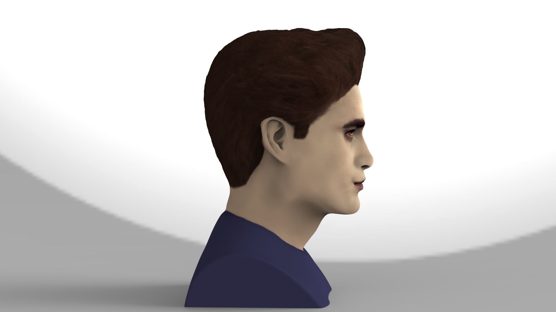 Edward Cullen Twilight Pattinson bust full color 3D printing 3D print model_9