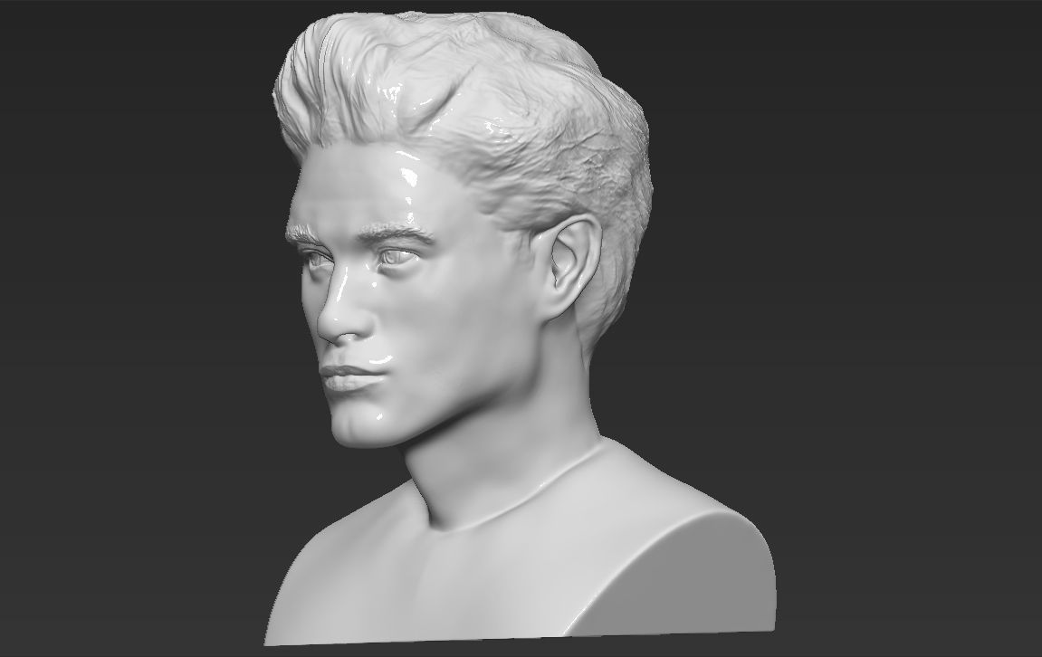 Edward Cullen Twilight Pattinson bust full color 3D printing 3D print model_45