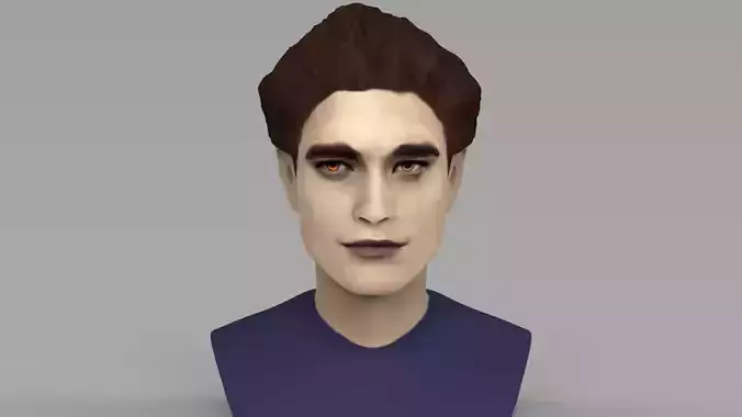 Edward Cullen Twilight Pattinson bust full color 3D printing 3D print model