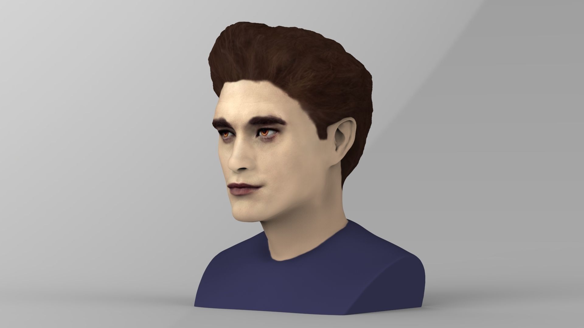 Edward Cullen Twilight Pattinson bust full color 3D printing 3D print model_2