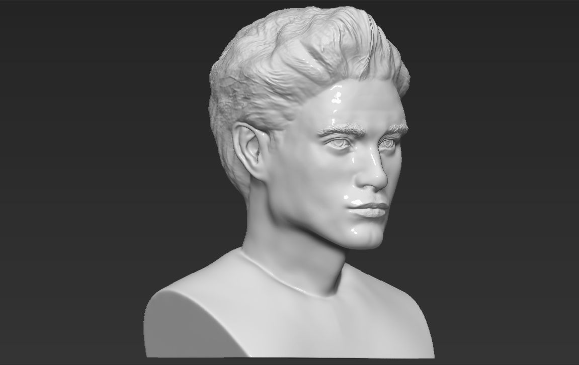Edward Cullen Twilight Pattinson bust full color 3D printing 3D print model_29