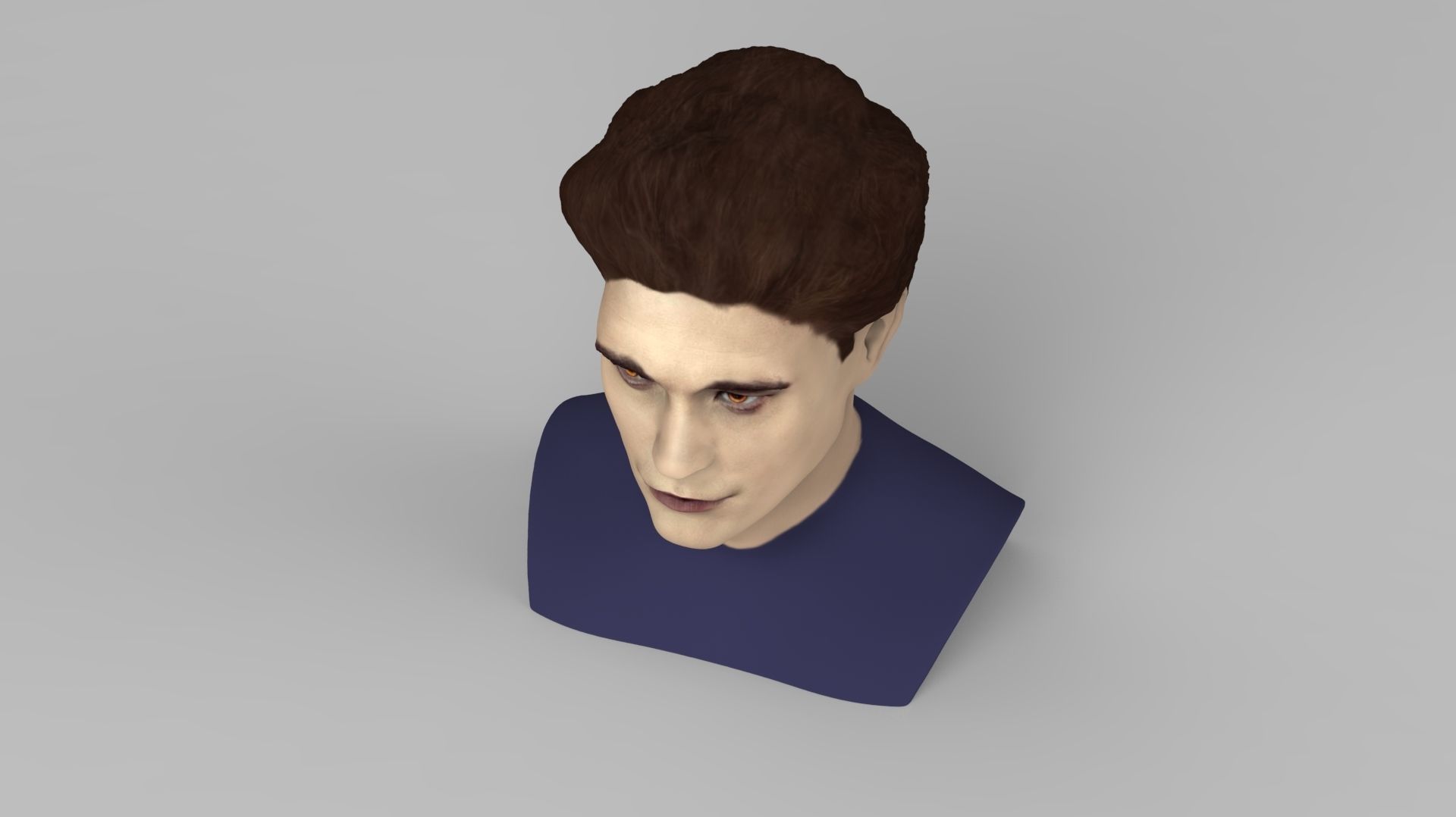 Edward Cullen Twilight Pattinson bust full color 3D printing 3D print model_16