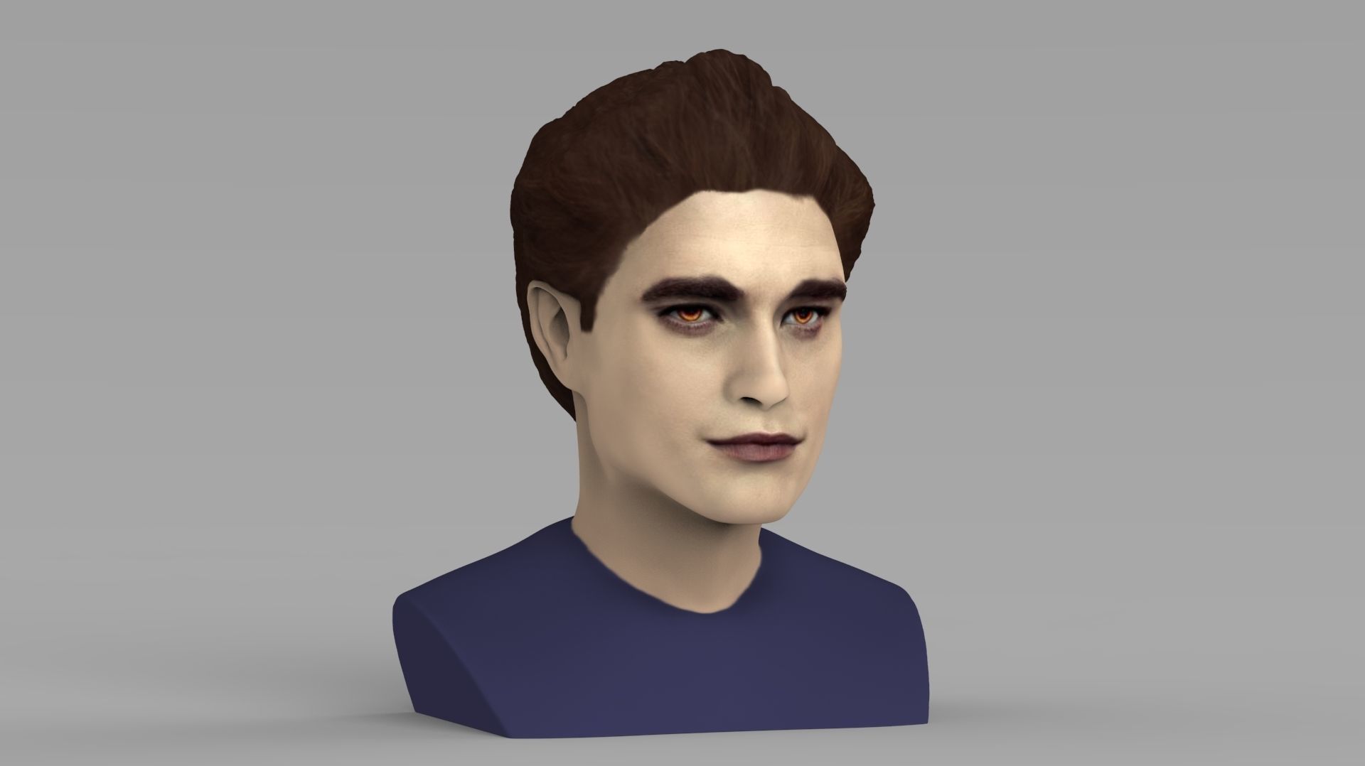 Edward Cullen Twilight Pattinson bust full color 3D printing 3D print model_11
