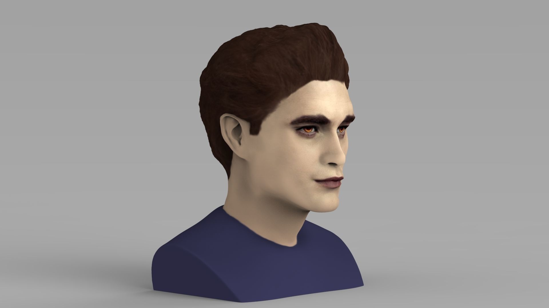Edward Cullen Twilight Pattinson bust full color 3D printing 3D print model_10