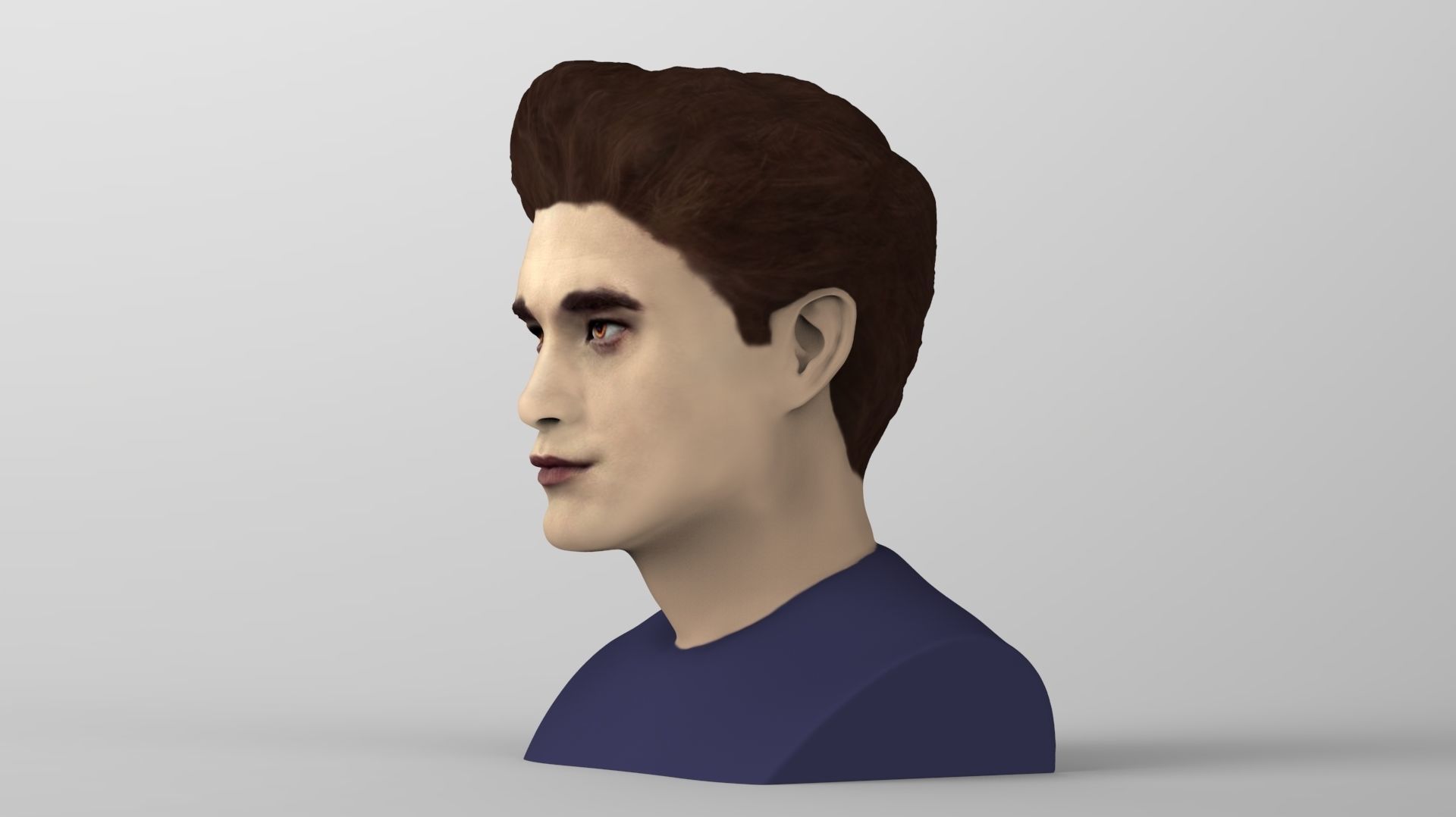 Edward Cullen Twilight Pattinson bust full color 3D printing 3D print model_3