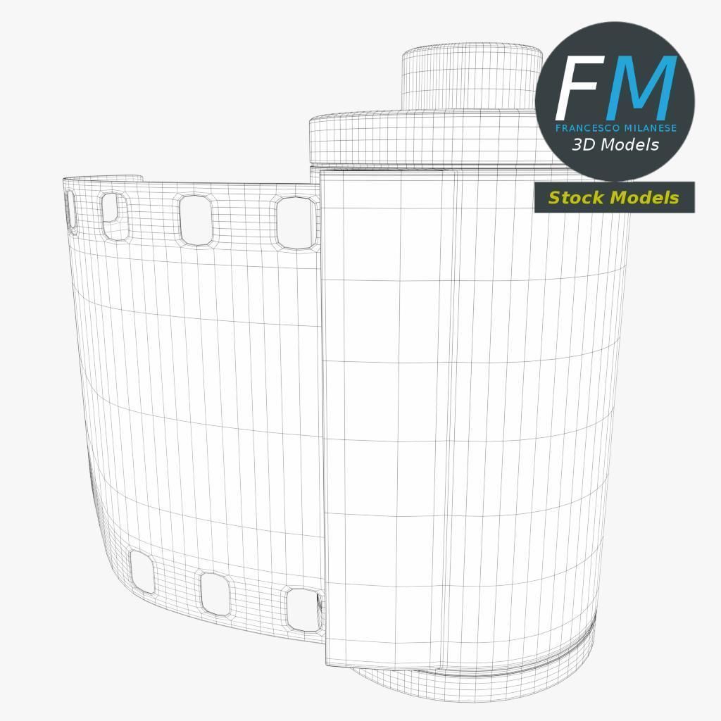 Film roll 3D model_7