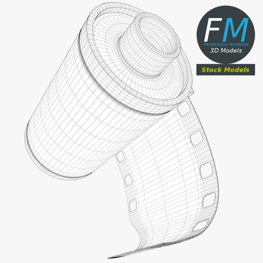 Film roll 3D model_8