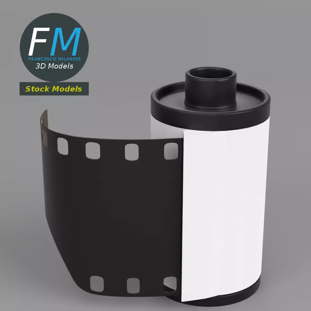 Film roll 3D model_0