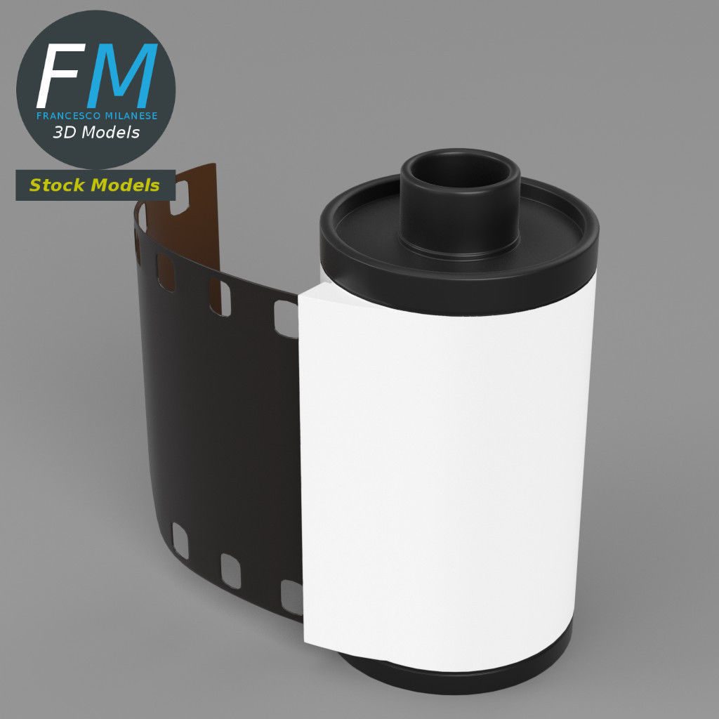 Film roll 3D model_2