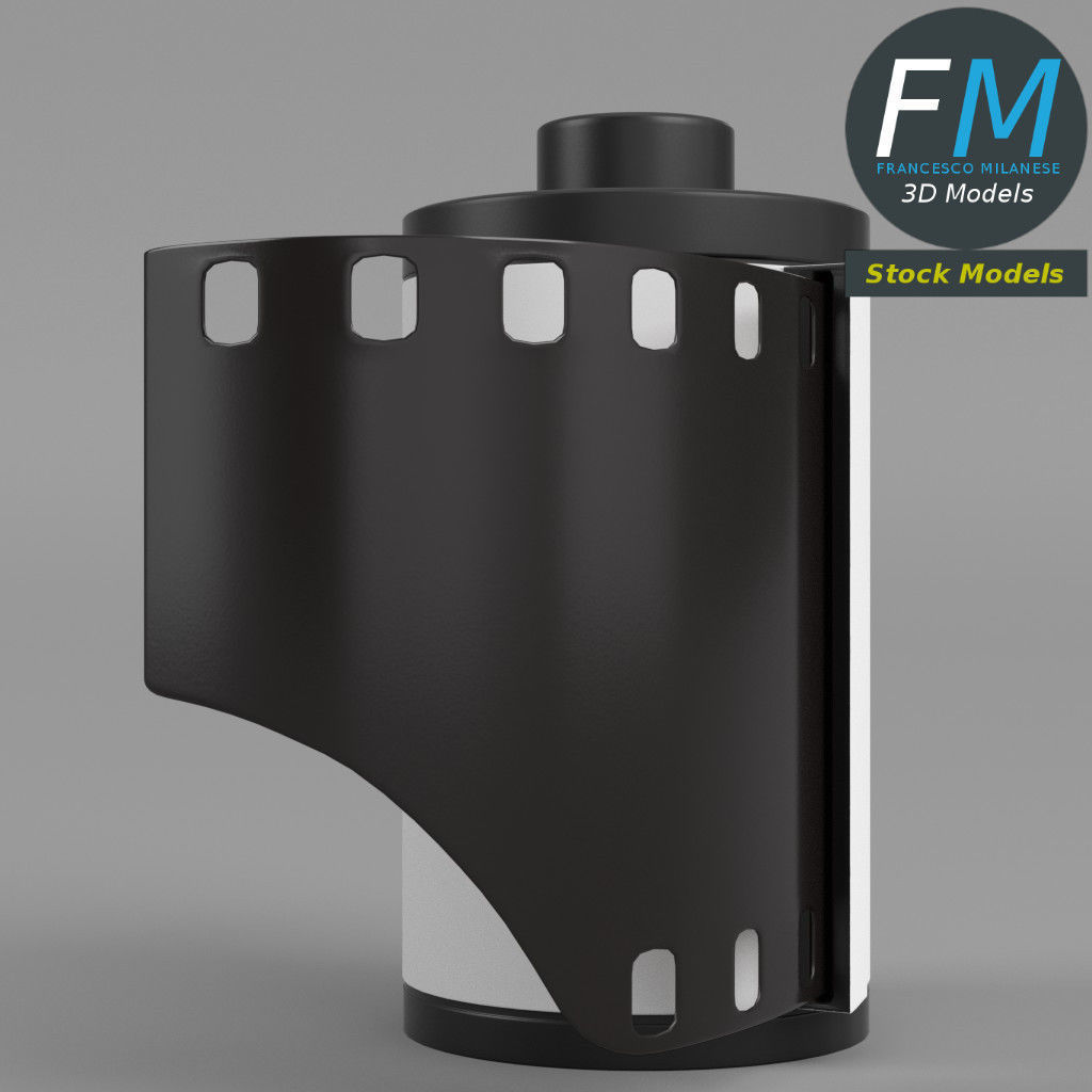 Film roll 3D model_4