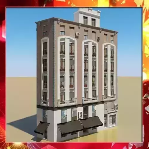 Photorealistic Low Poly Building