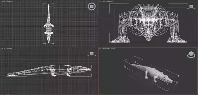 animated Forest animals  Low-poly 3D model