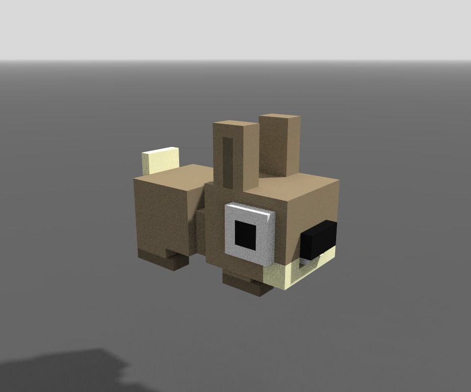 Voxel Baby Bunny 3D model_1