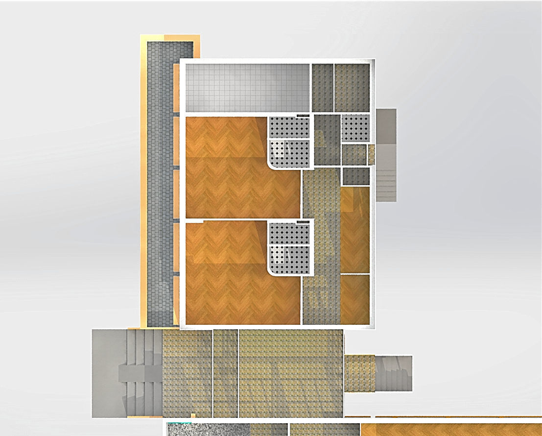 Kindergarten floor plan of building 3D model_11