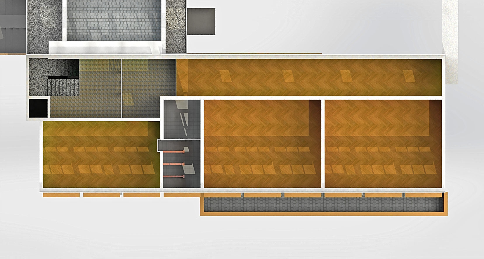 Kindergarten floor plan of building 3D model_9