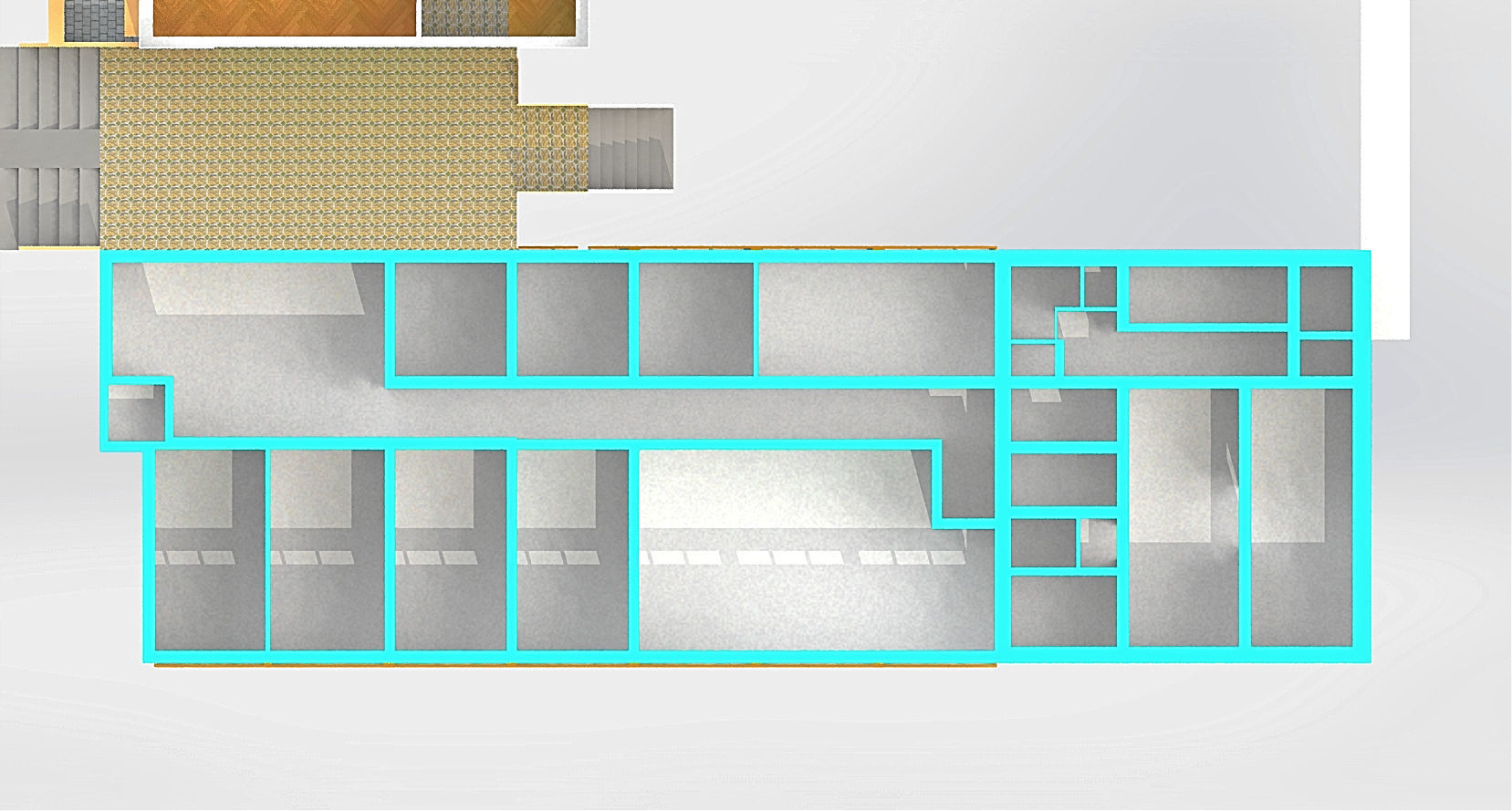 Kindergarten floor plan of building 3D model_20