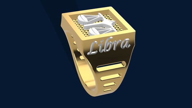Zodiac LIBRA ring 3D print model