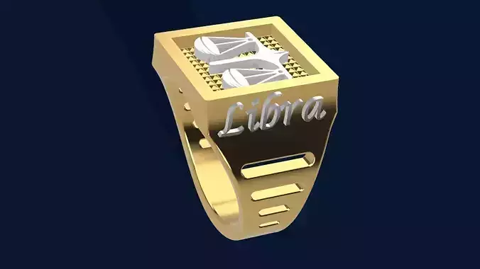 Zodiac LIBRA ring 3D print model