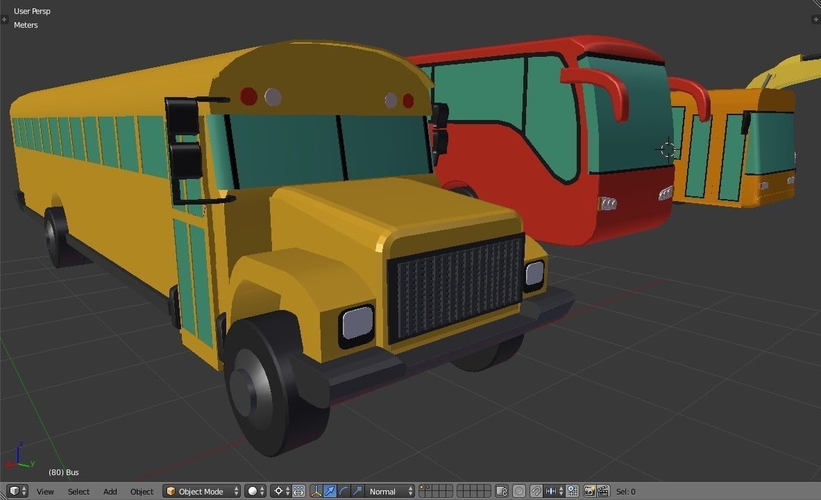 Vehicles Collection Lowpoly - 10 Items set Low-poly 3D model_24