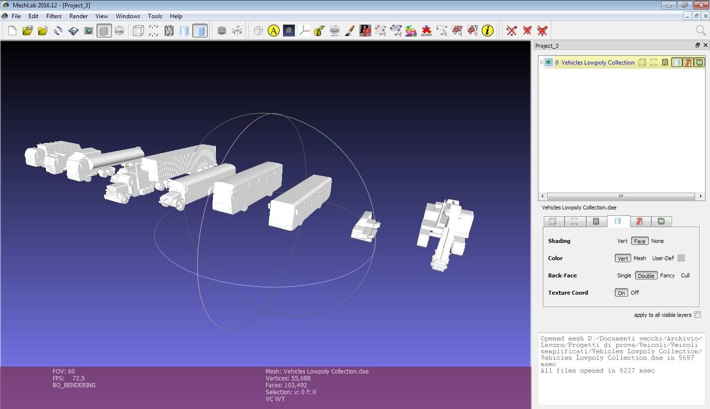 Vehicles Collection Lowpoly - 10 Items set Low-poly 3D model_39