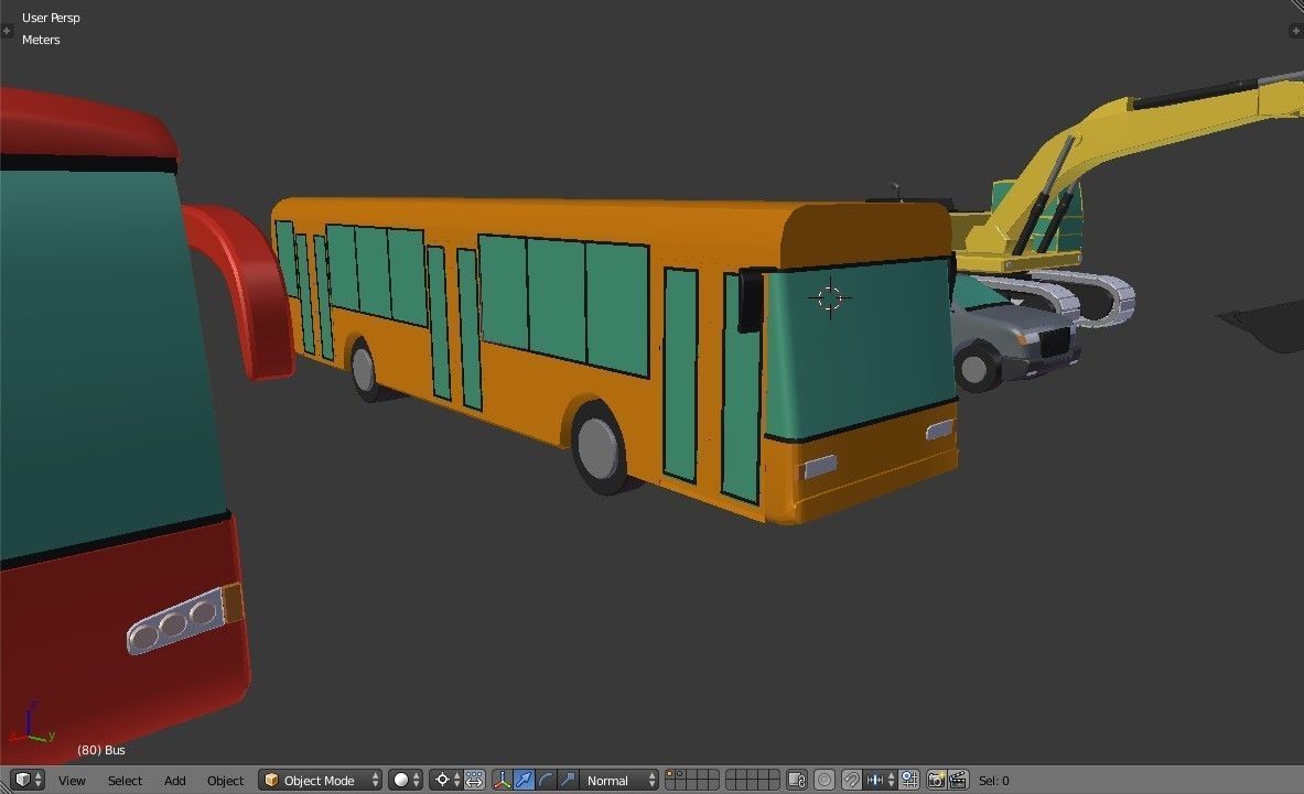 Vehicles Collection Lowpoly - 10 Items set Low-poly 3D model_25