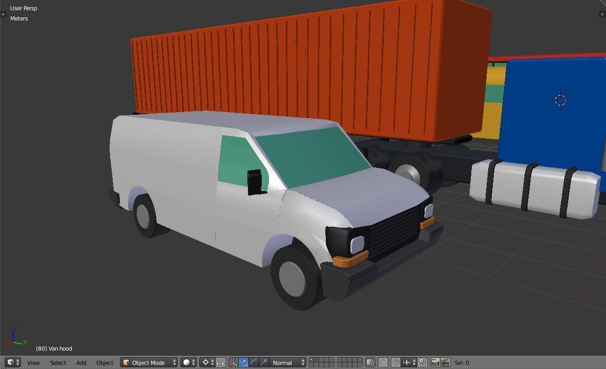 Vehicles Collection Lowpoly - 10 Items set Low-poly 3D model_30