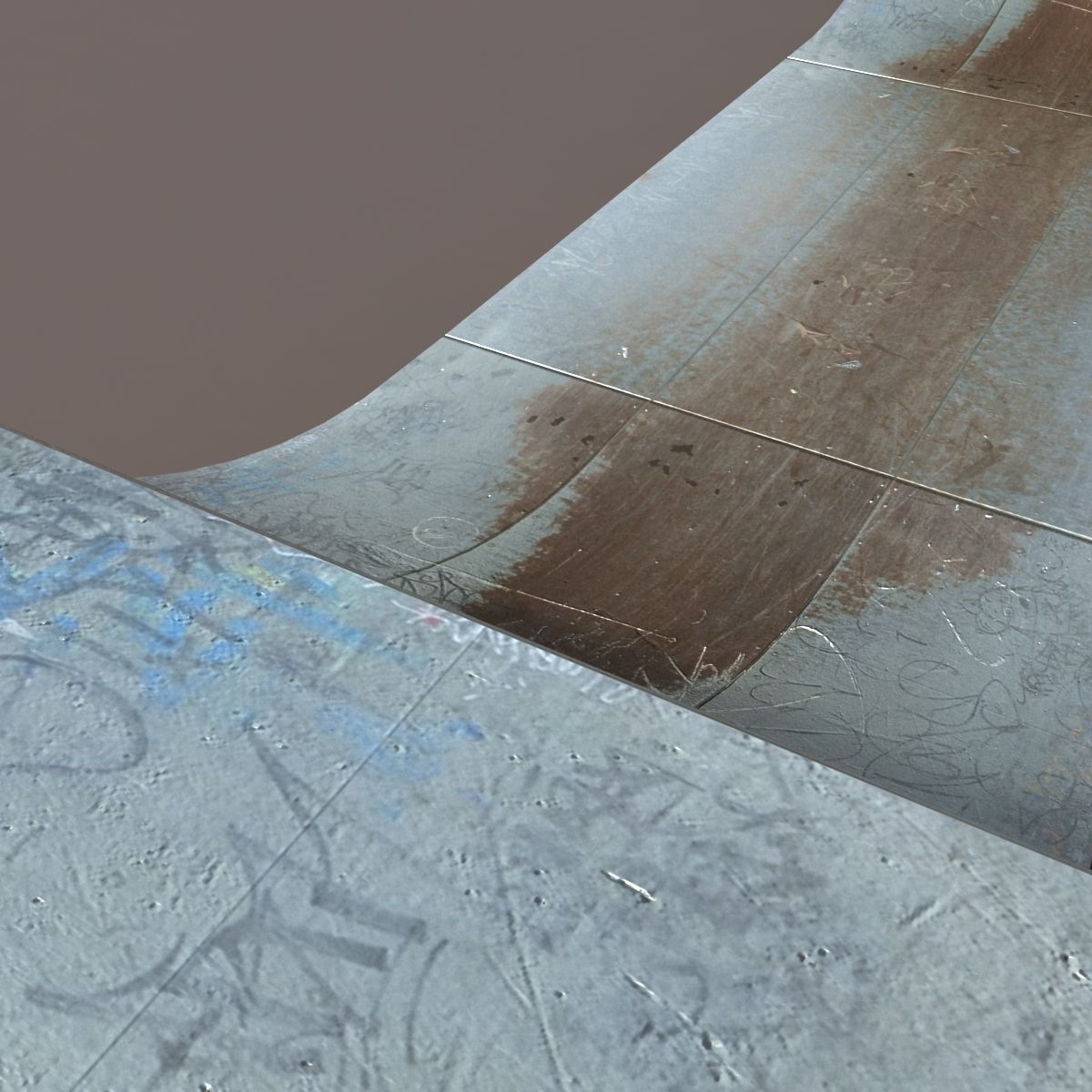 Huge Skate Pipe Low Poly 3d Model Low-poly 3D model_4