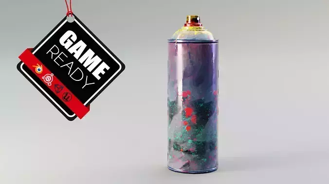 Spray Can Dirt Low-poly 3D model