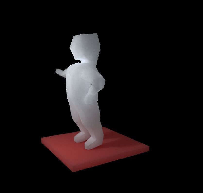 Basic human RIGGED paper character Low-poly 3D model_11