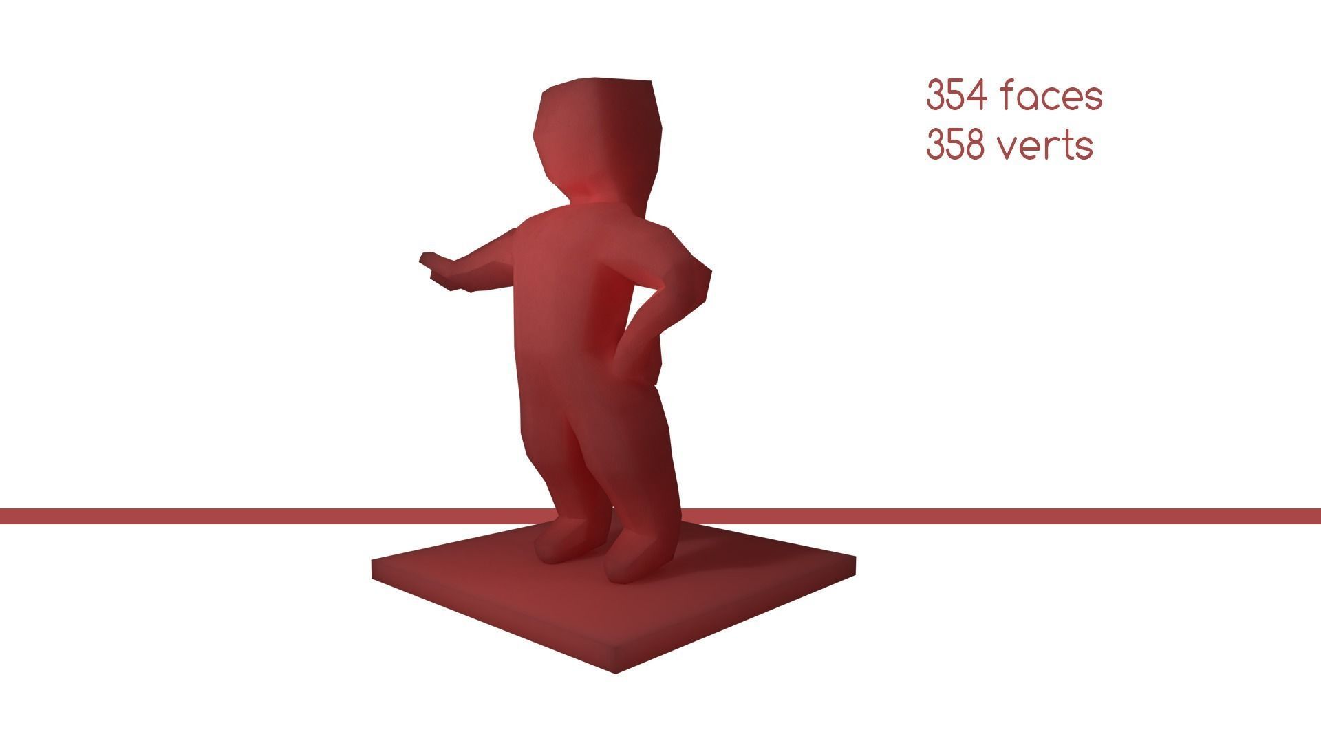 Basic human RIGGED paper character Low-poly 3D model_16