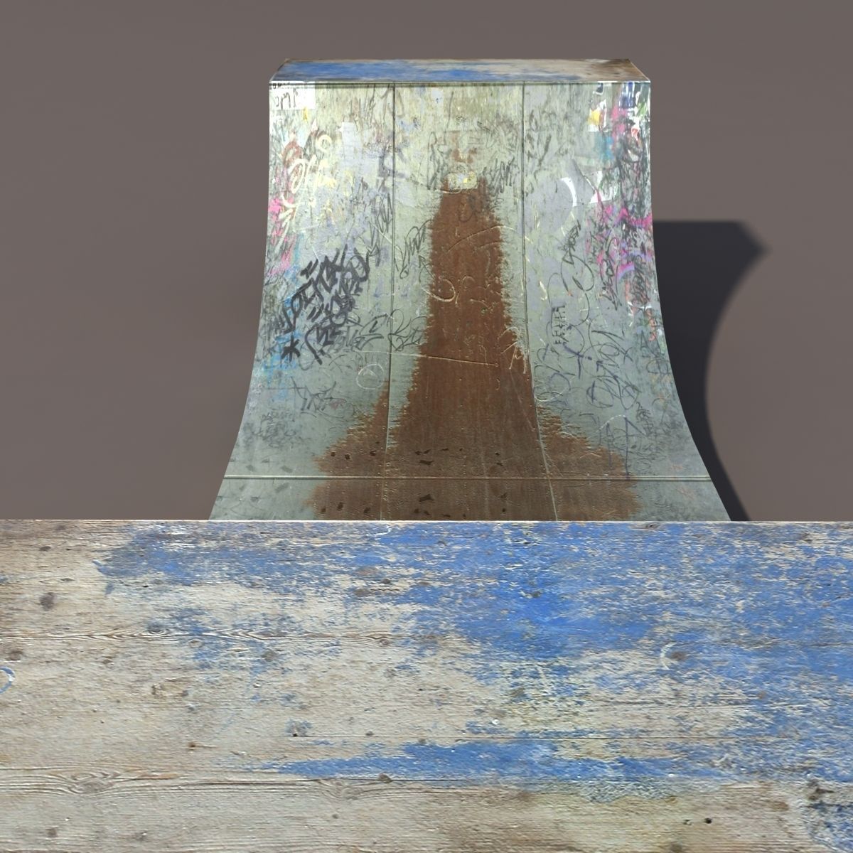 Small Skate Pipe Low Poly 3d Model Low-poly 3D model_3