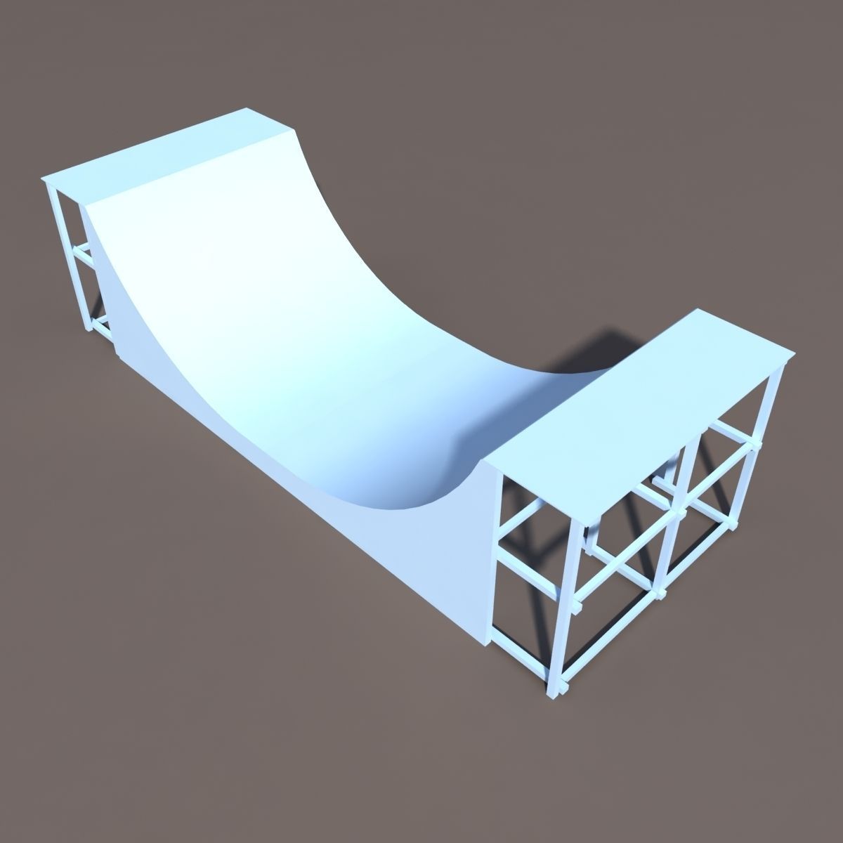 Small Skate Pipe Low Poly 3d Model Low-poly 3D model_5