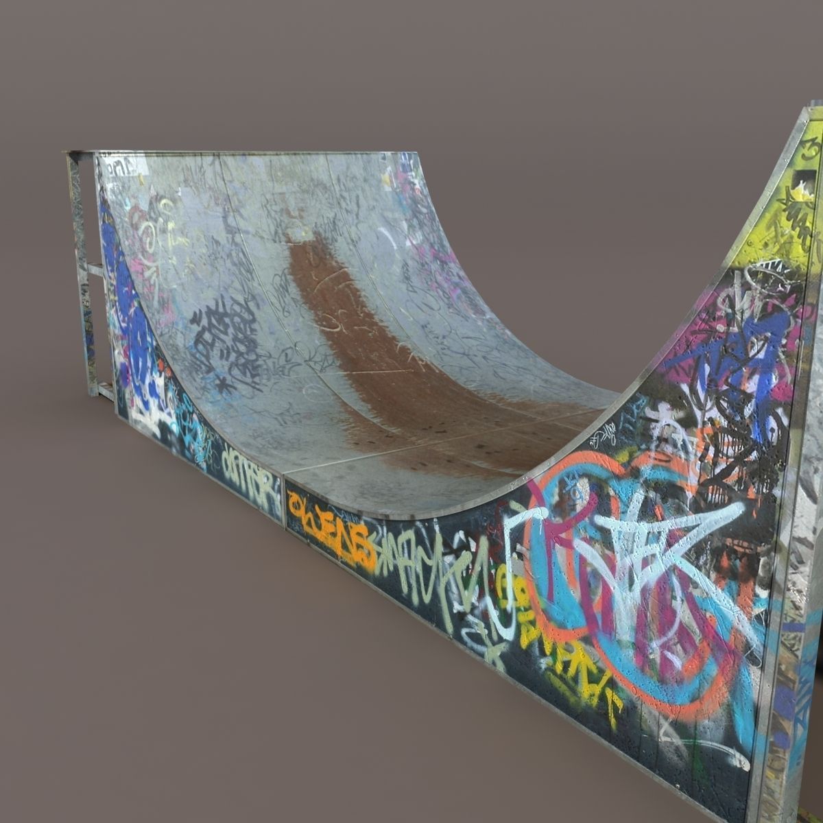 Small Skate Pipe Low Poly 3d Model Low-poly 3D model_1