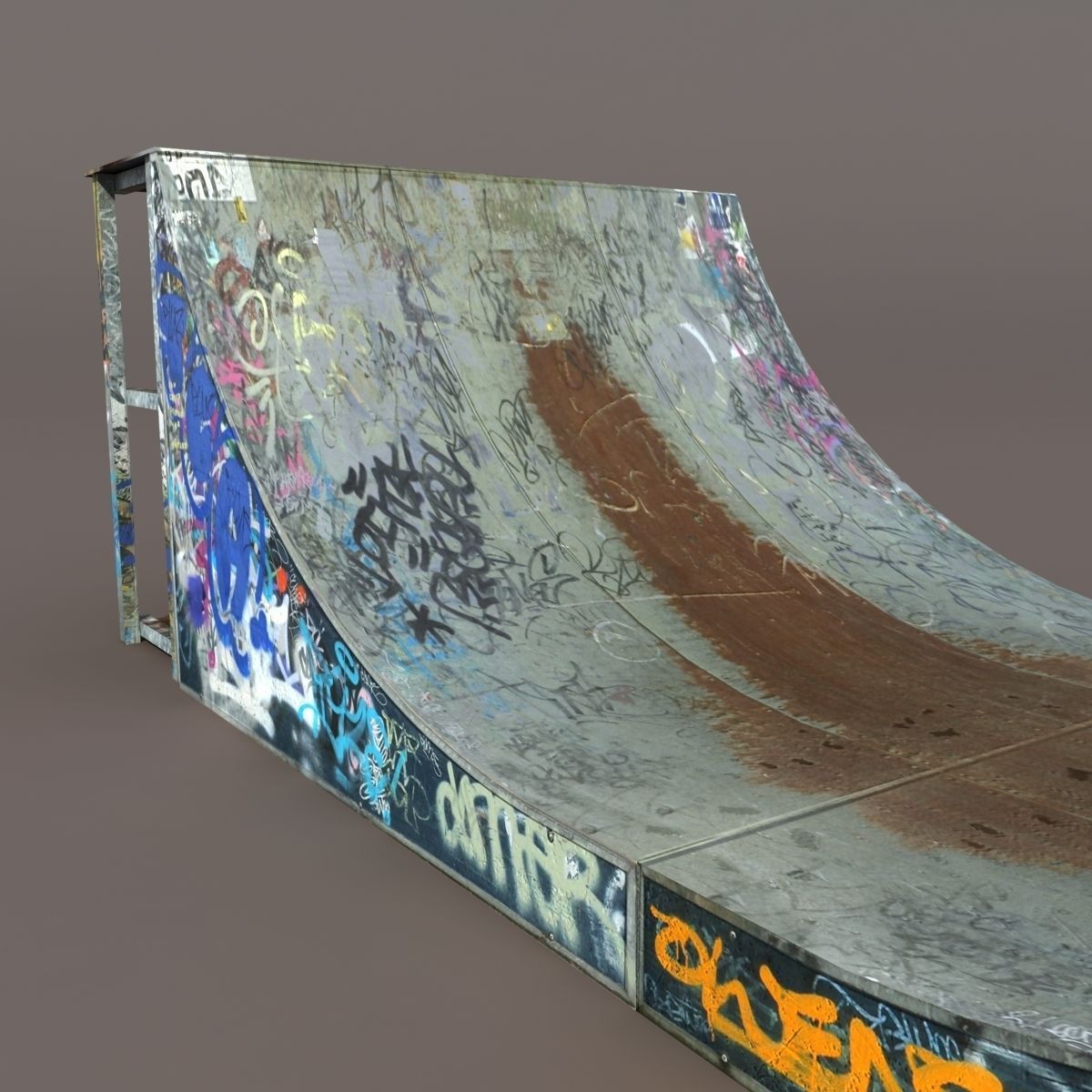 Small Skate Pipe Low Poly 3d Model Low-poly 3D model_4