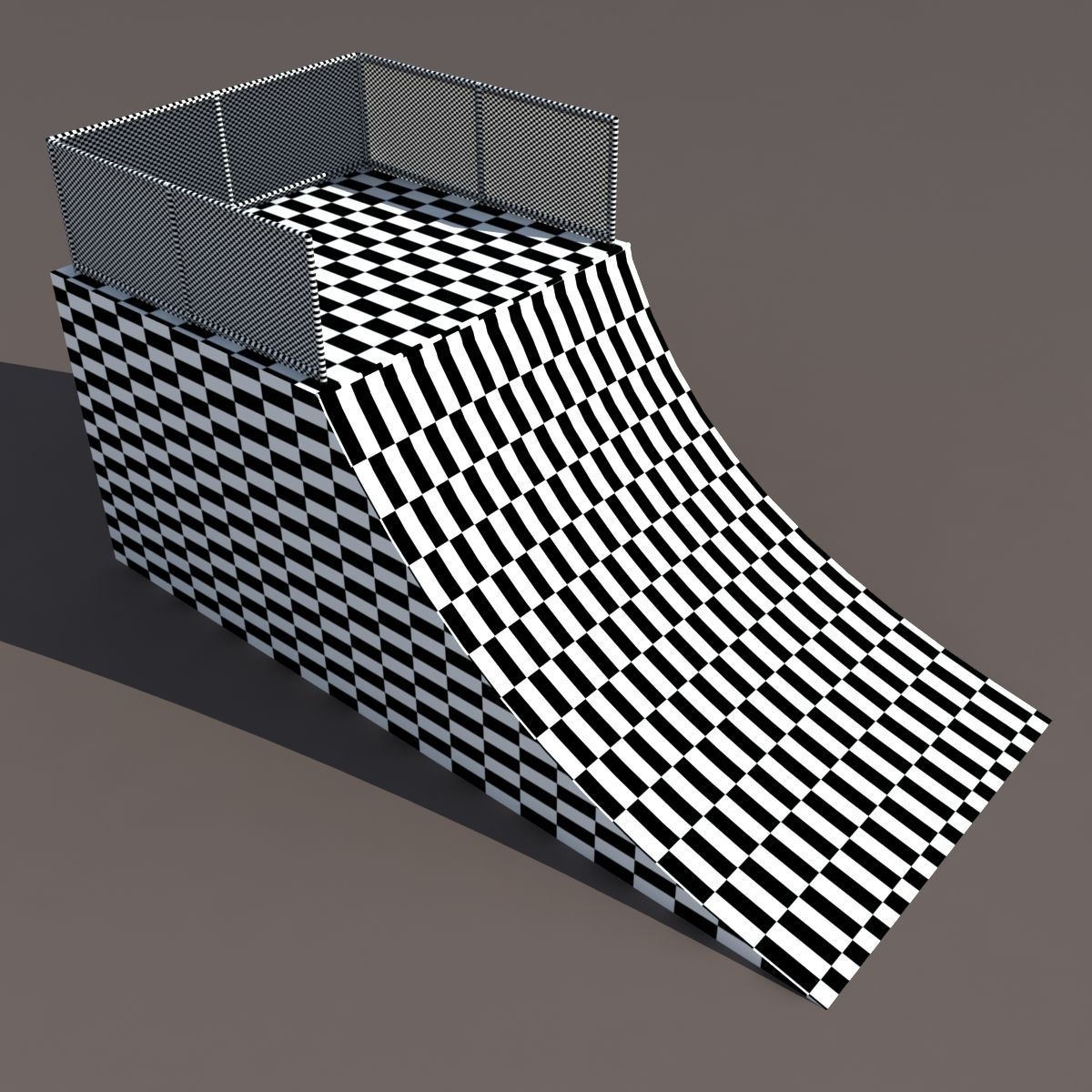 Skate half Pipe Low poly 3d Model Low-poly 3D model_8