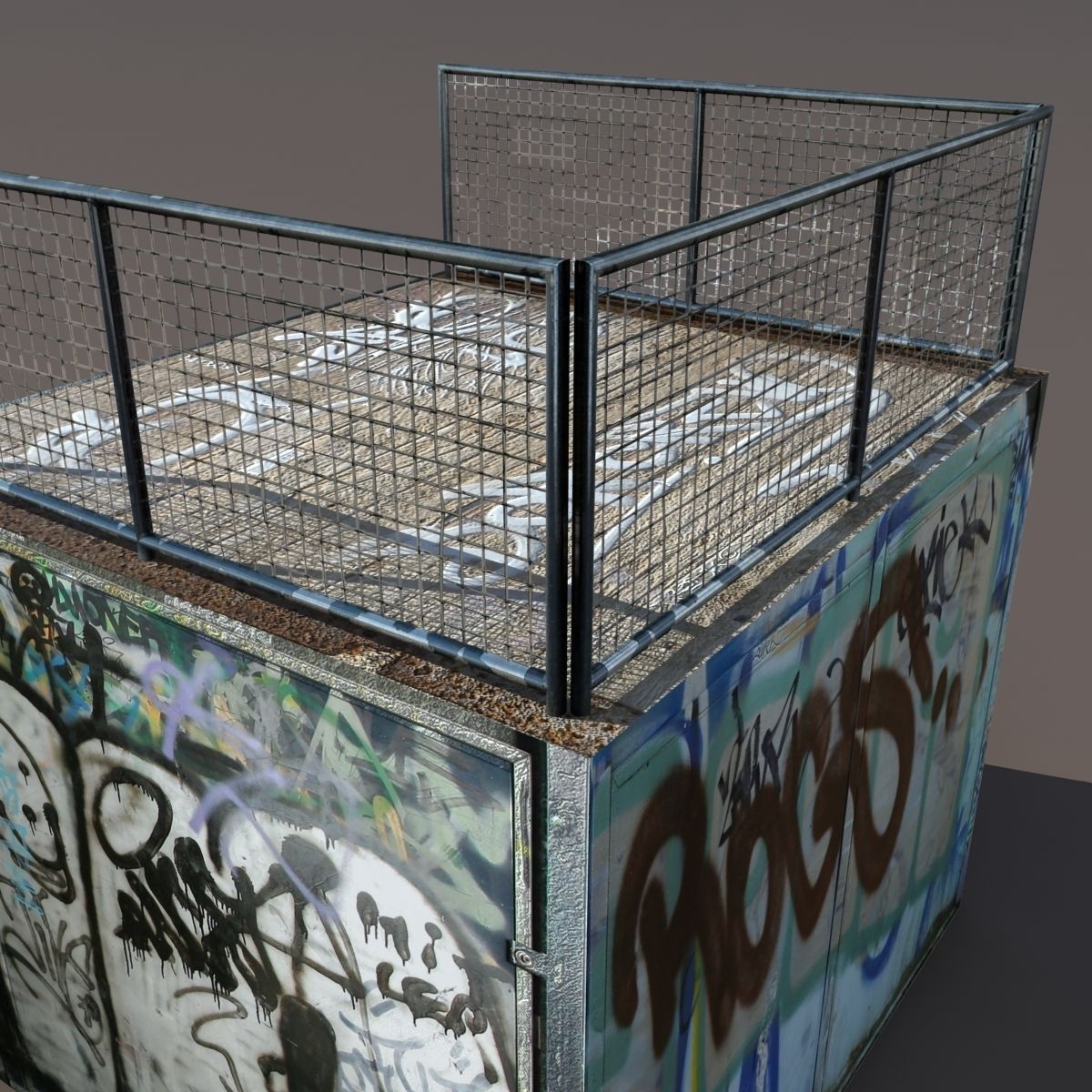 Skate half Pipe Low poly 3d Model Low-poly 3D model_4