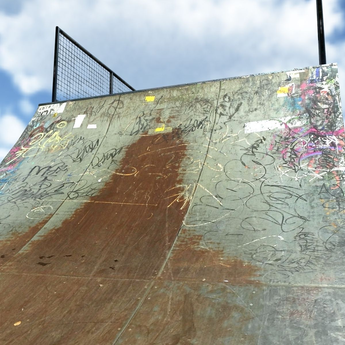 Skate half Pipe Low poly 3d Model Low-poly 3D model_1