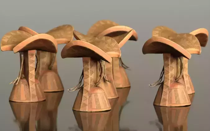 Headrest Africa Wood Furniture Prop 5