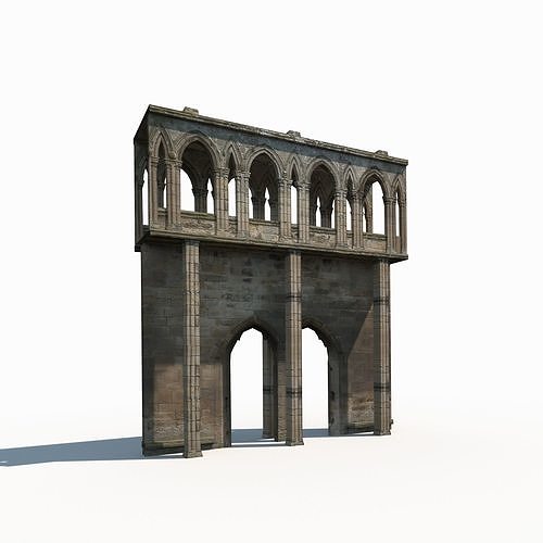 Castle Ruin 2 Low poly 3d Model Low-poly 3D model