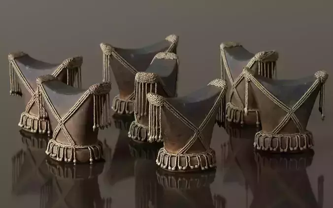 Headrest Africa Wood Furniture Prop 4