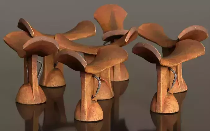 Headrest Africa Wood Furniture Prop 31