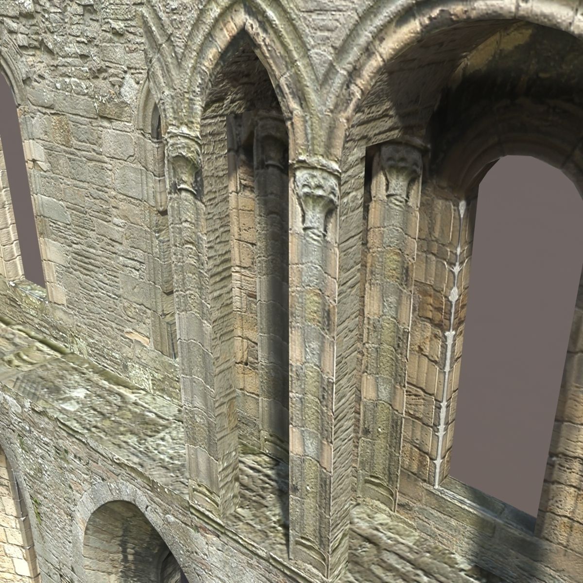 Castle Ruin 4 Low Poly 3d Model Low-poly 3D model_3