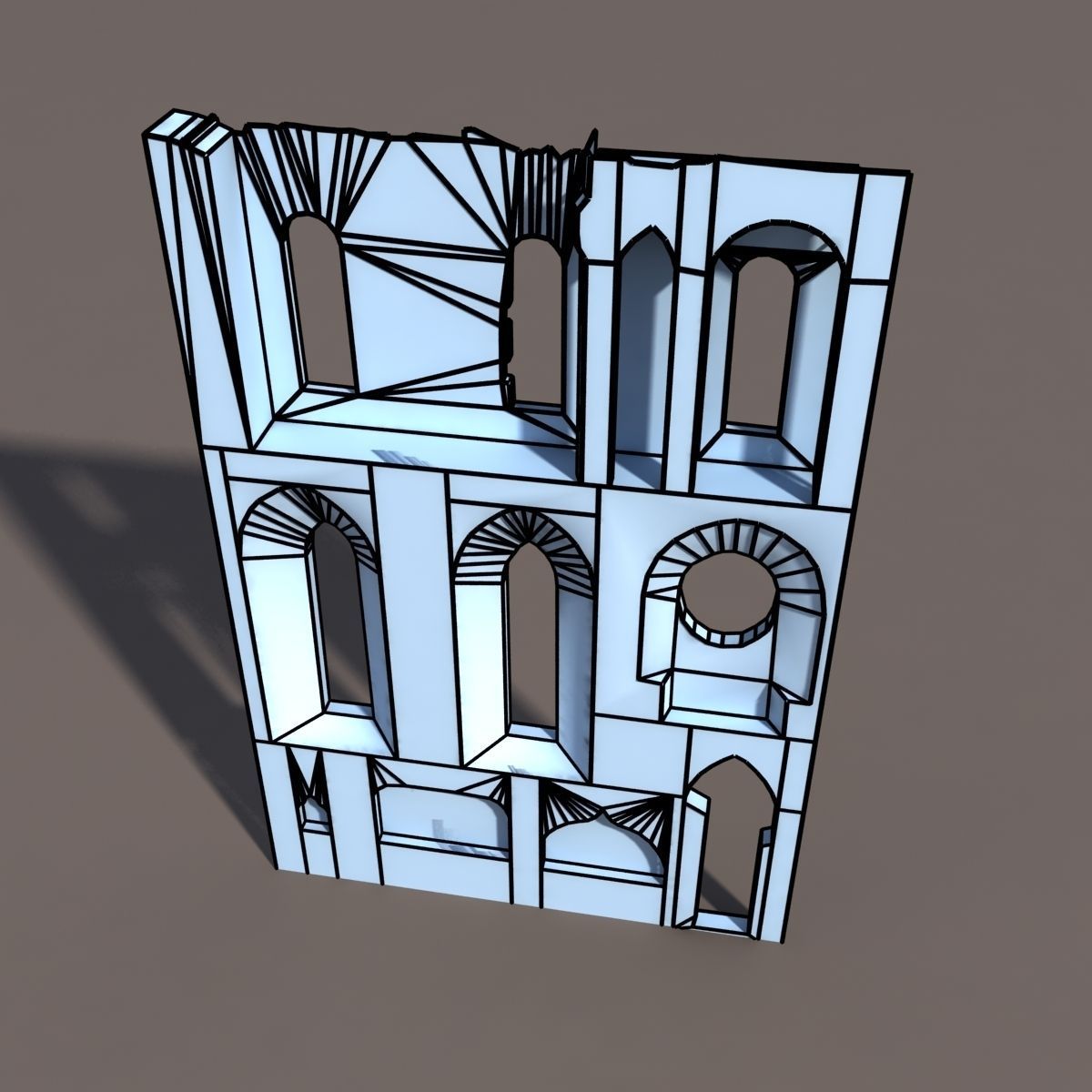 Castle Ruin 4 Low Poly 3d Model Low-poly 3D model_7