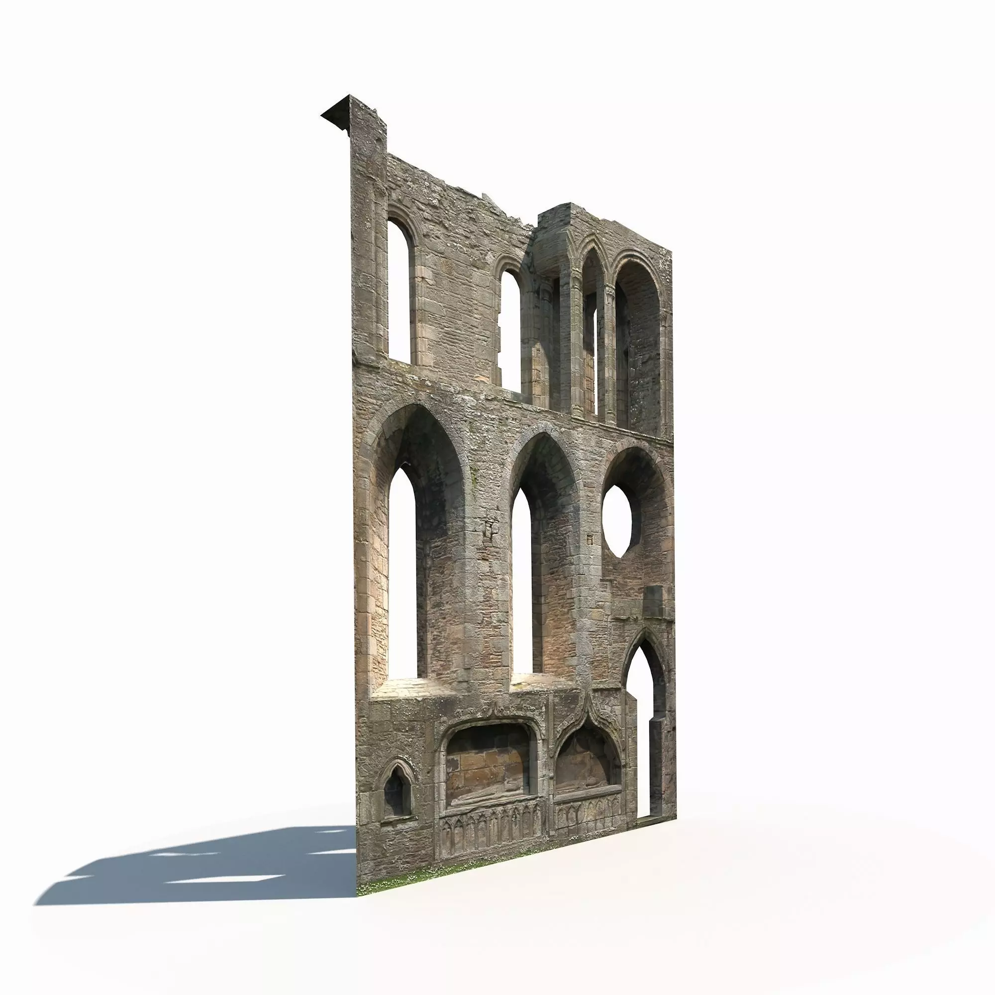 Castle Ruin 4 Low Poly 3d Model Low-poly 3D model_0