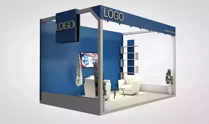 Exhibition stand PRESS 3D model