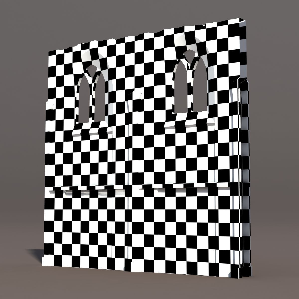 Castle Ruin -Wall Low Poly 3d Model Low-poly 3D model_8